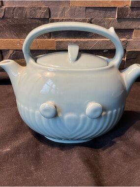 Rare TIP POT Tea pot Celadon Blue Ceramic Twin Spout